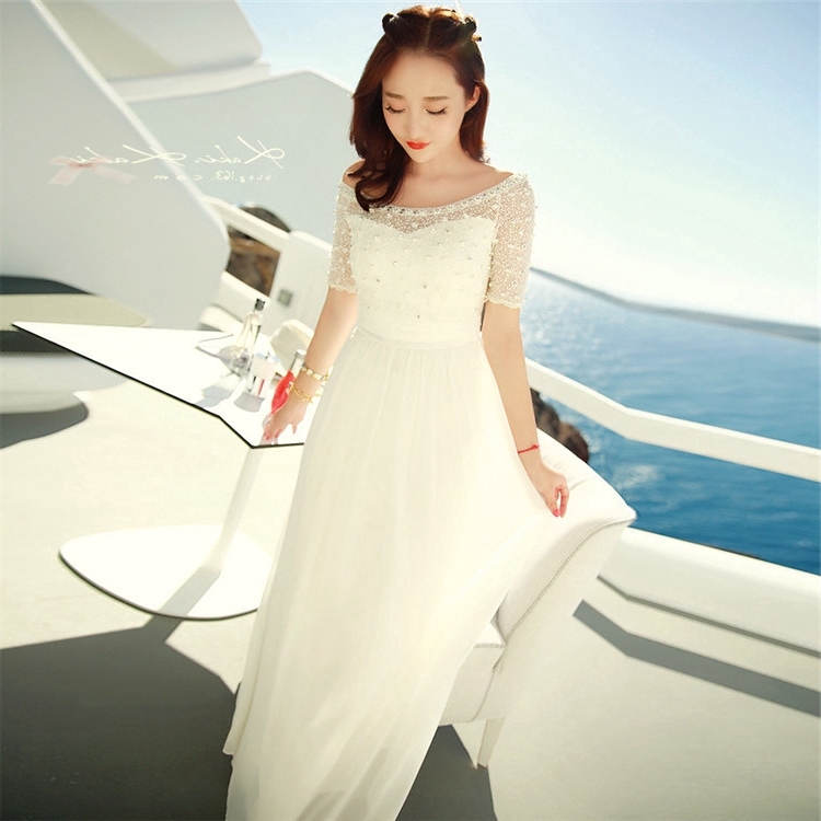 Ready Stock Pantai Gaun Pengantin Wanita Putih Gaun Ready Stock Pantai Gaun Pengantin Wanita Putih Gaun