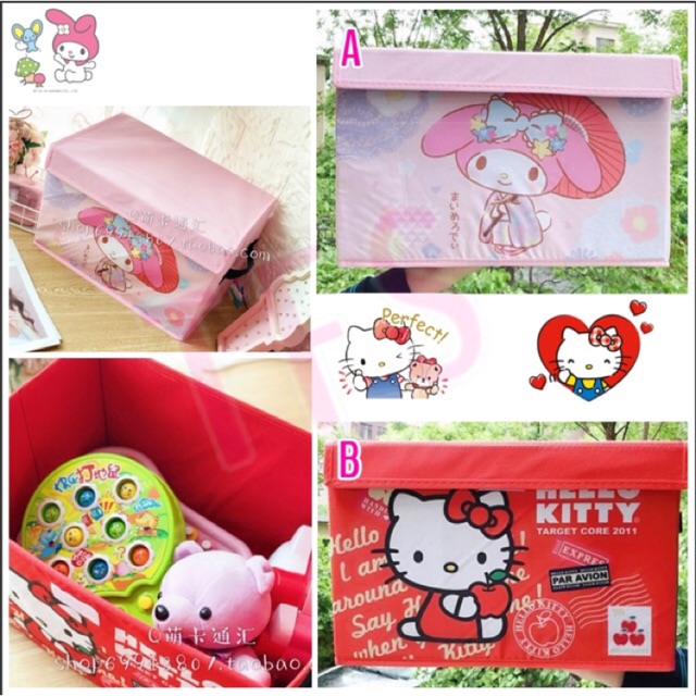 TOYS TOY BOX / STORAGE BOX CONTAINER LIPAT LARGE BESAR SERBA GUNA SNOOPY HELLO KITTY BATZMARU MELODY