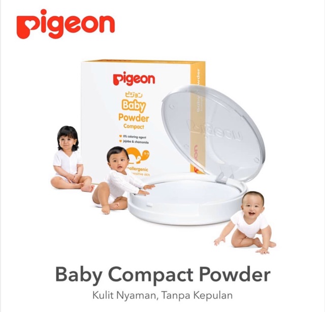 PIGEON Baby Powder Cake Cham 45 Gr /Bedak bayi/bedak padat bayi