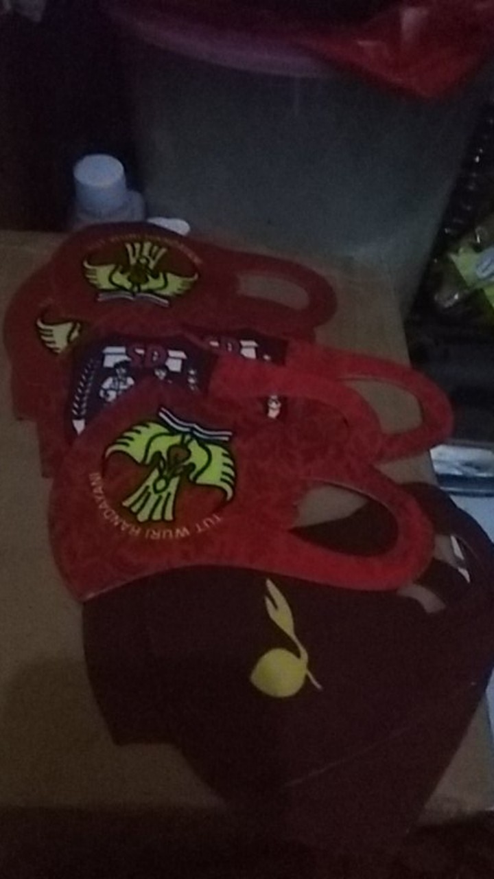 Masker Anak Sekolah Scuba Sd /masker Sekolah Batik/polos/pramuka