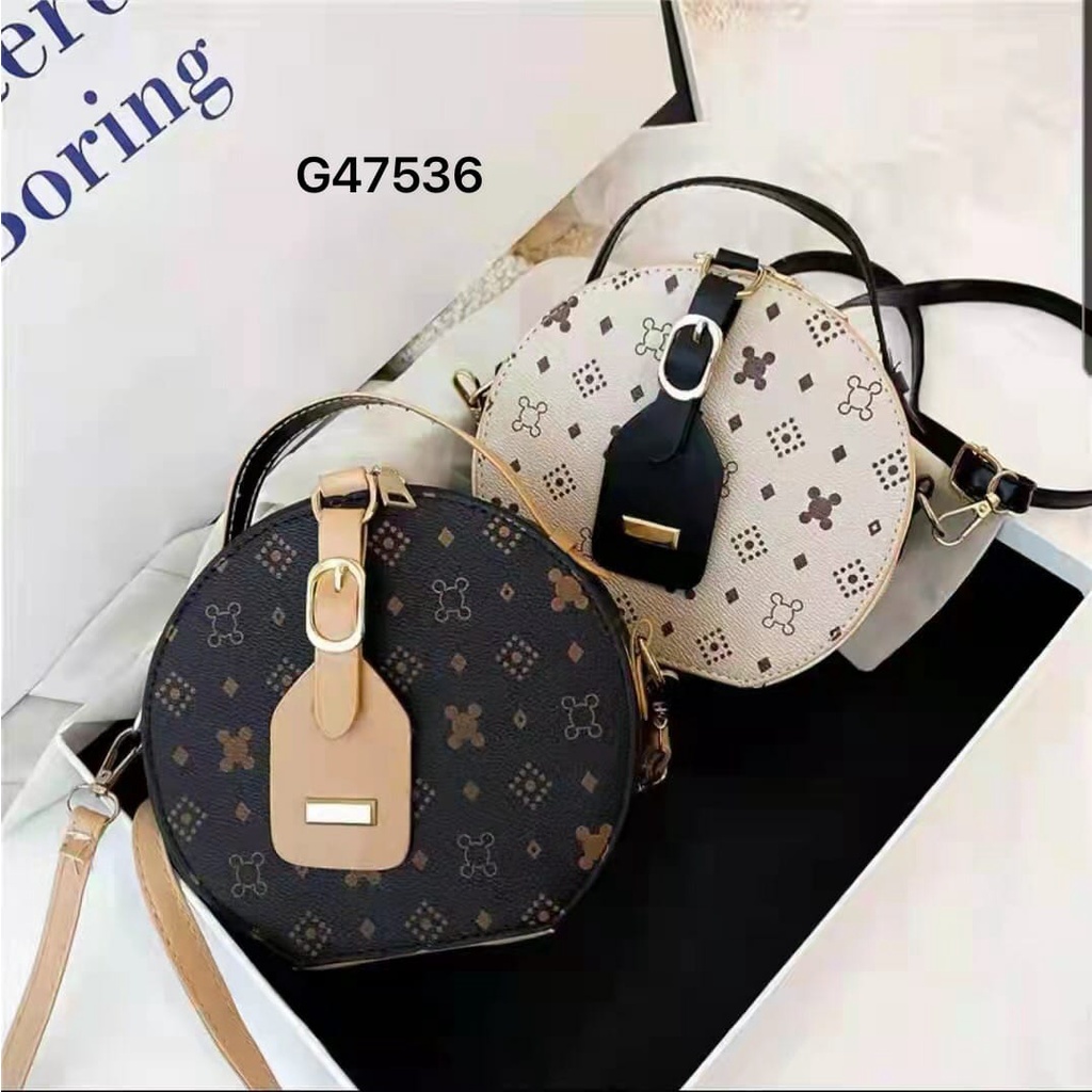 BJ60930 - BEIGE/COFFEE/KHAKI - TAS SLEMPANG JINJING TOTEBAG HANDBAG WANITA ROUNDBAG TAS BULAT FASHION IMPORT MODIS ELEGAN TERMURAH TERLARIS TERBARU BAGSTORE JAKARTA TAS BATAM ZC0930