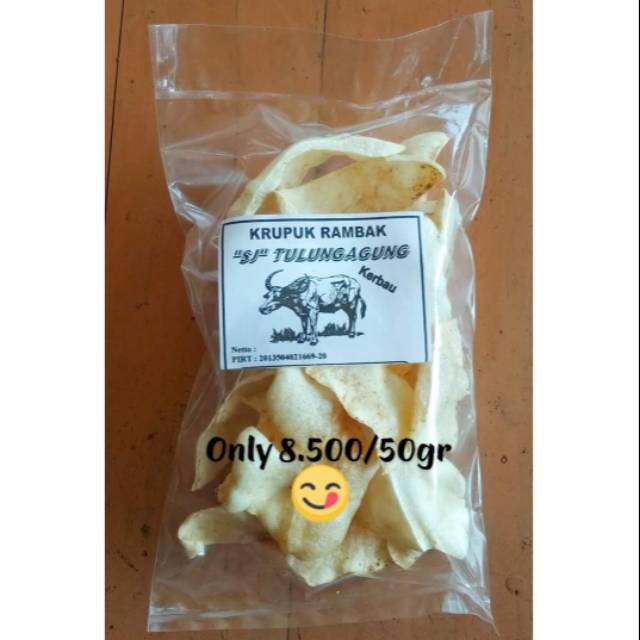 

Krupuk rambak kerbau tulungagung 50 gr