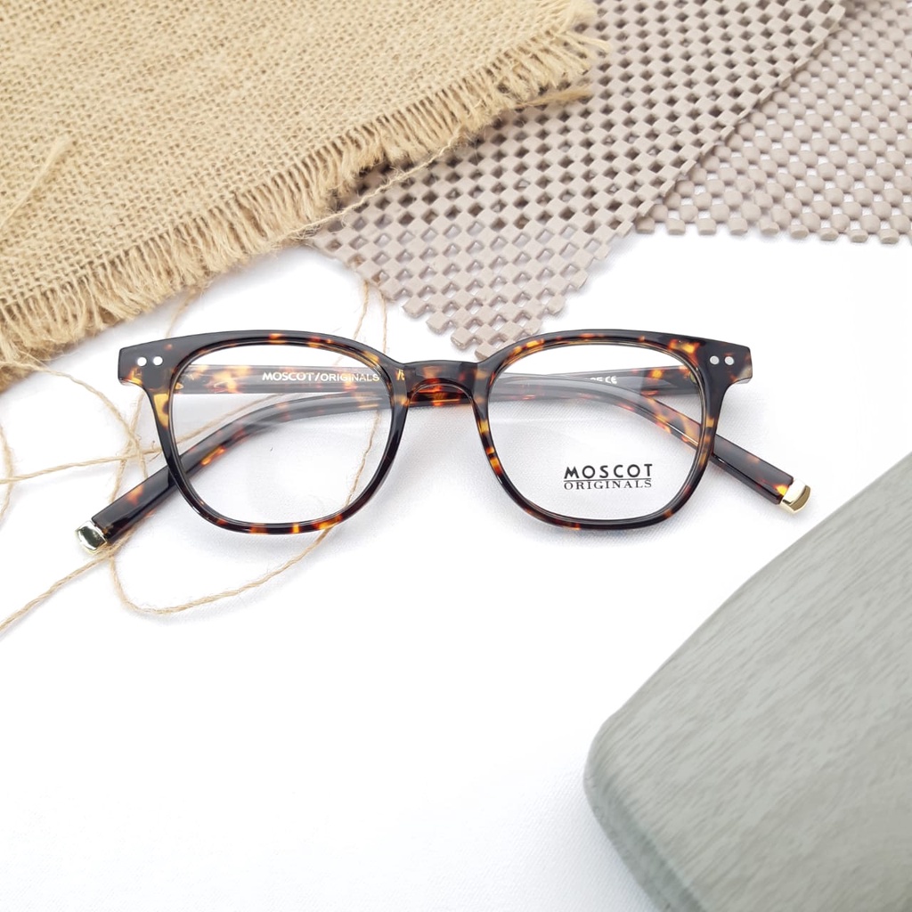 Frame Kacamata Moscot Loren Unisex size 45.20.145 Paket Lensa Photocromic dan Radiasi BLueray Free minus cylinder | Pria Wanita lensa minus anti radiasi photocromic bluray kaca mata baca progresif