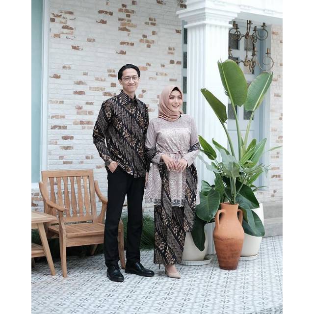 Set Batik Couple (kemeja + Rok Free Slendang)