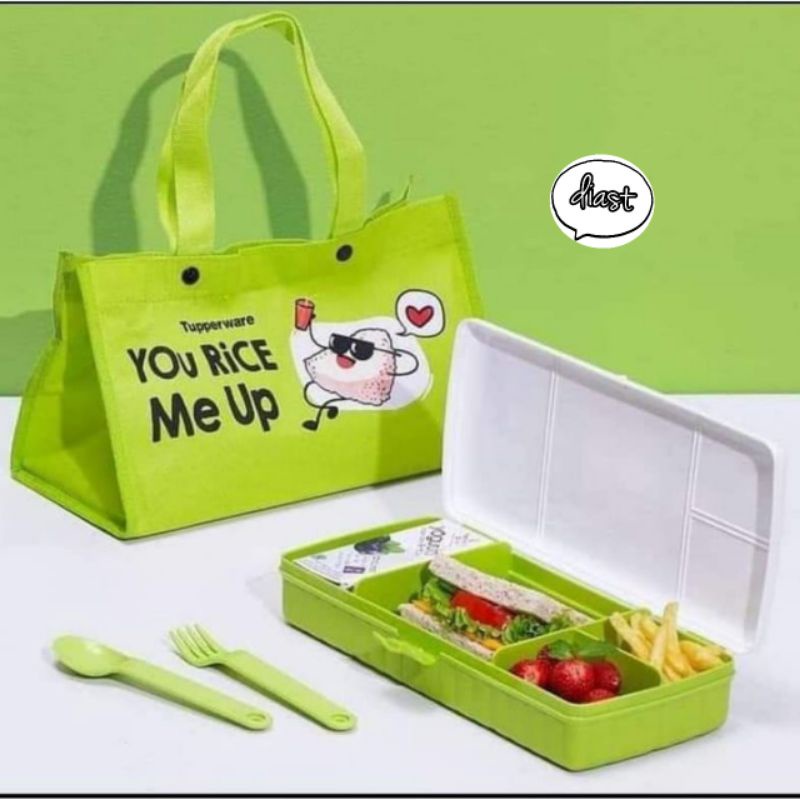 (Diast)tepak makan kotak bekal you rice me up tupperware