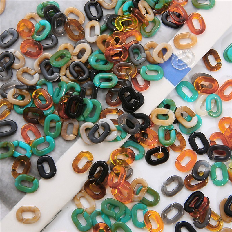 100Pcs 9x6mm Acrylic Chain for Face Mask Necklace Glasses Chain Sunglasses Straps Mask Lanyards Women Men Neck Chains Holder