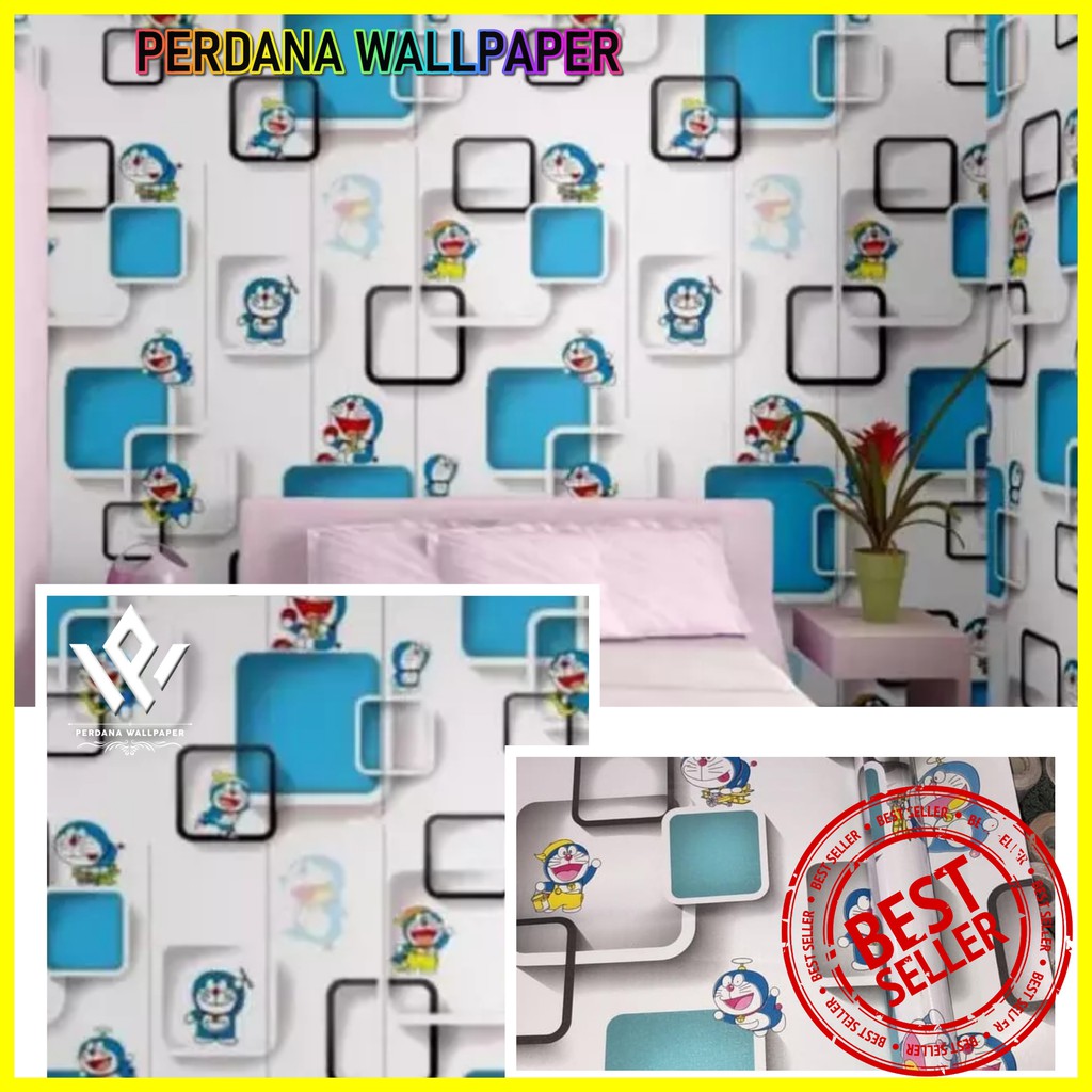 Stiker Dingding Karakter Anak Laki-laki - Motif Doraemon KD | Wallpaper Stiker Kamar Anak