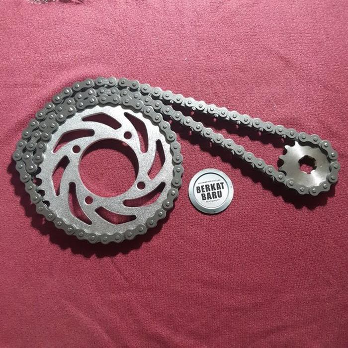 Gear Gir Ger Rantai Depan Belakang Rantai Set Yamaha V80 V 80 V75 V 75 L2G YB100 L2SN V80DX V80SS