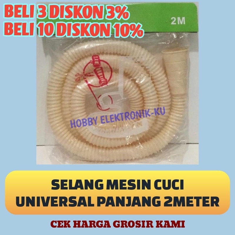 SELANG MESIN CUCI PEMBUANGAN UNIVERSAL 2M + PACKING