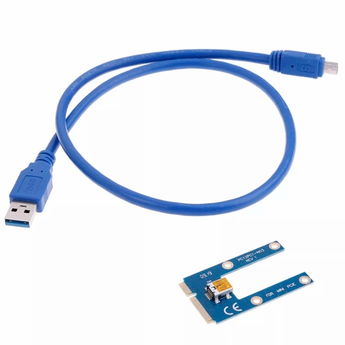 Mini pcie to Mini usb with cable adapter for mining riser converter