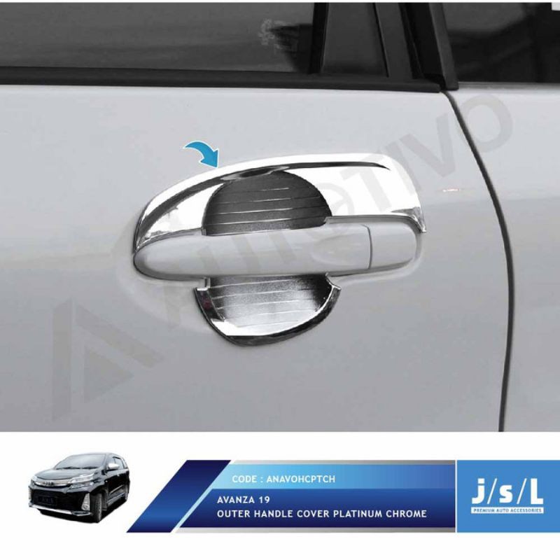 Mangkok Pintu Avanza 2019 Outer Handle Cover Platinum Chrome