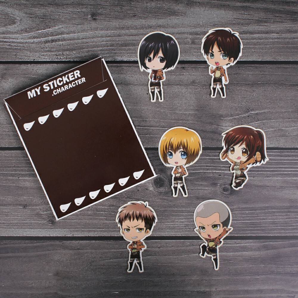 Sticker Collection - Stiker Shingeki no Kyojin (Attack on Titan) Terlengkap - 1 Set isi 6