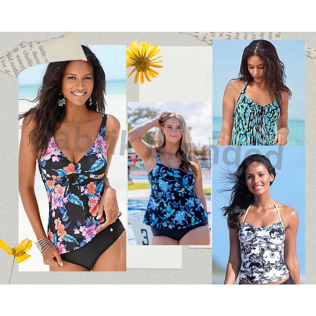 pabrik branded swimwear bikini AB47 top bottom baju celana rok renang wanita girl perempuan atasan s