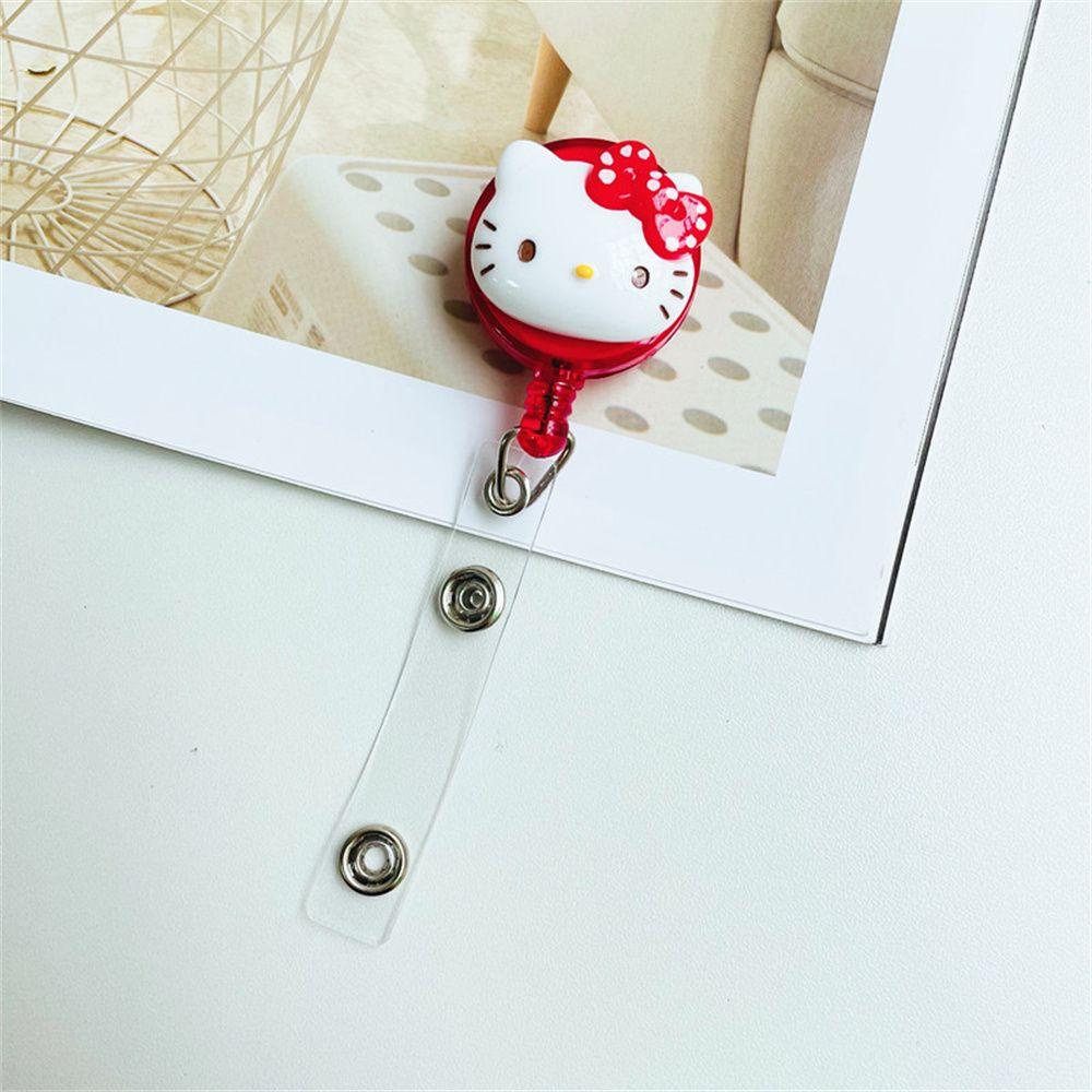 Lanfy Retractable Badge Reel My Melody Hospital Chest Card ID Card Clips Klip Kartu Kerja Cinnamoroll Nurse Badge Holder