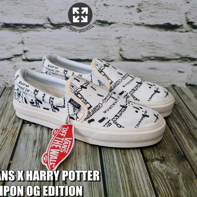 PGS PUM Sepatu Kasual Vans Slip On x Harry Potter Marauders Tanpa Tali Pria Wanita S02Y