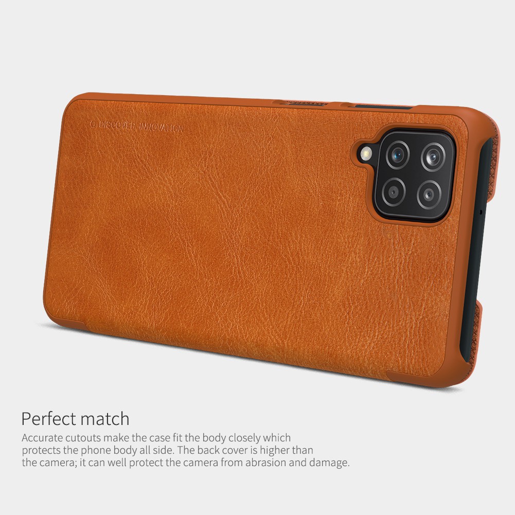 Flip Cover SAMSUNG Galaxy A12 Nillkin Qin Leather Case Ori