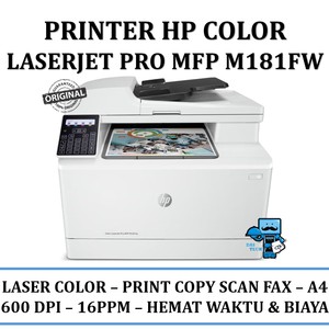 PRINTER HP LASERJET   M181FW ALL IN ONE   WIRELESS / HP LASER JET M   181FW / M 181 FW AIO PRINT   SCAN COPY FAX WIFI RESMI