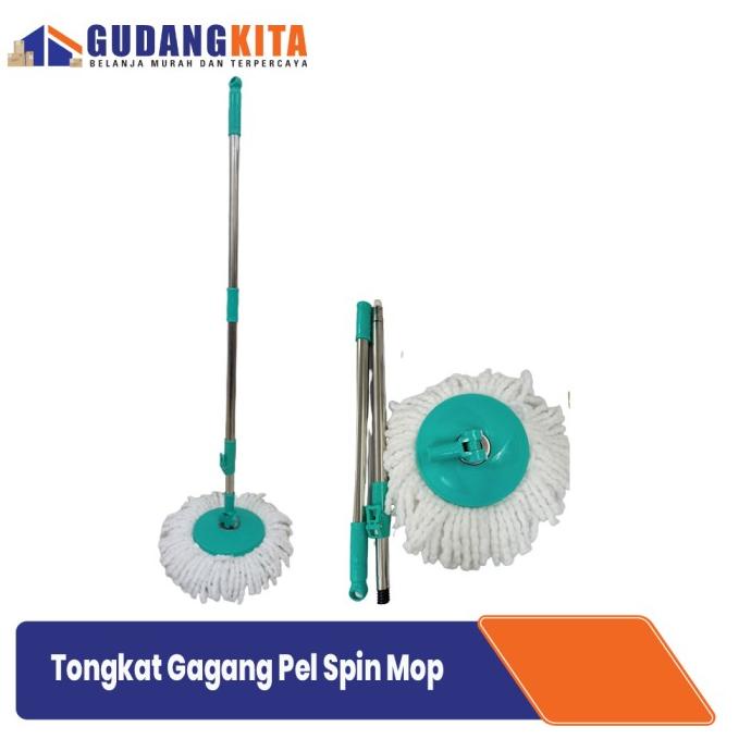 TONGKAT PEL SPIN MOP /GAGANG PEL SPIN MOP + KAIN PEL