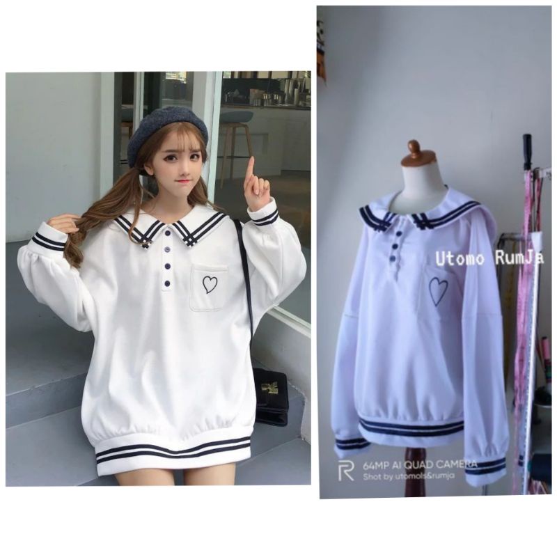 utomorumja Jaket oversize Gaya Jepang Seifuku Jaket Style