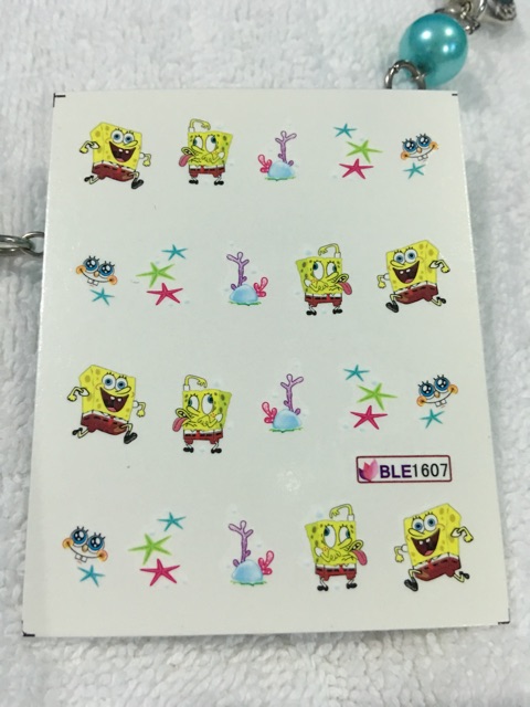 Spongebob Water Decal Nail Art Stickers