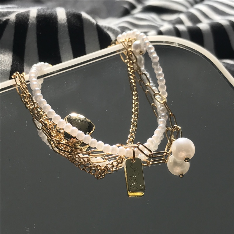 Three-layer Love Pearl Bracelet Accessories Fashion Personality Temperament