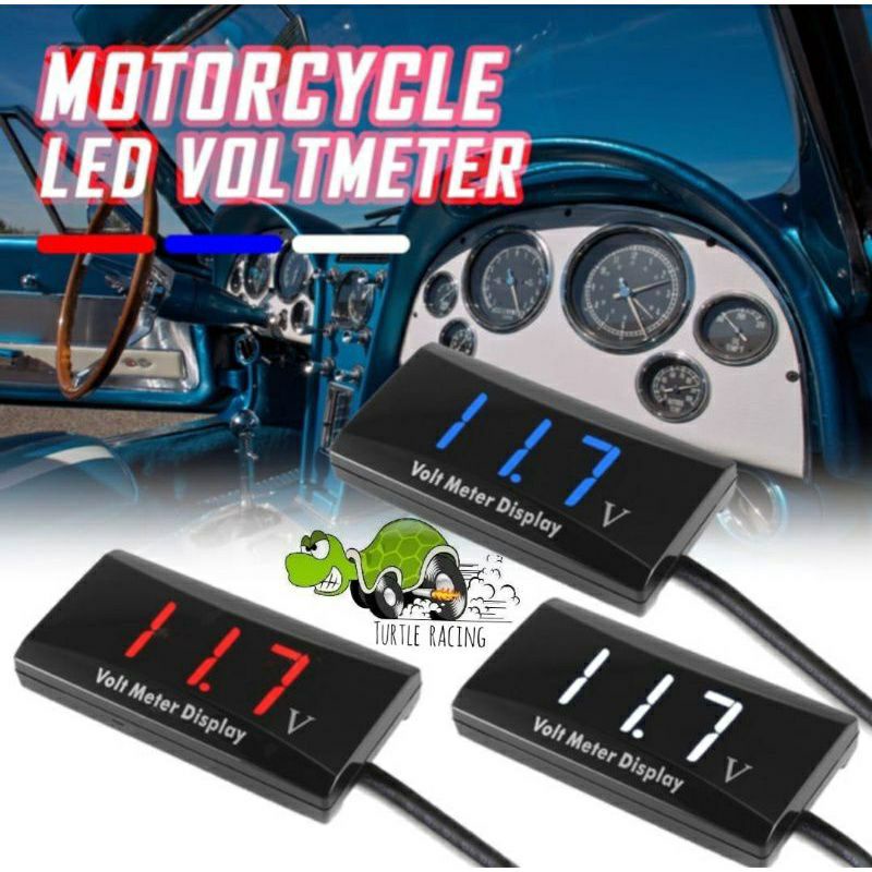 volt meter motor volt meter aki digital alat pengukur aki motor