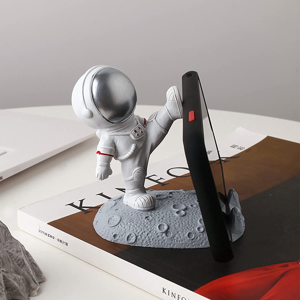 Holder Hp di meja Sandaran Penyangga Handphone Hiasan Pajangan Miniatur lemari Model astronot motif unik lucu Stand Phone Holder Astronaut nb57