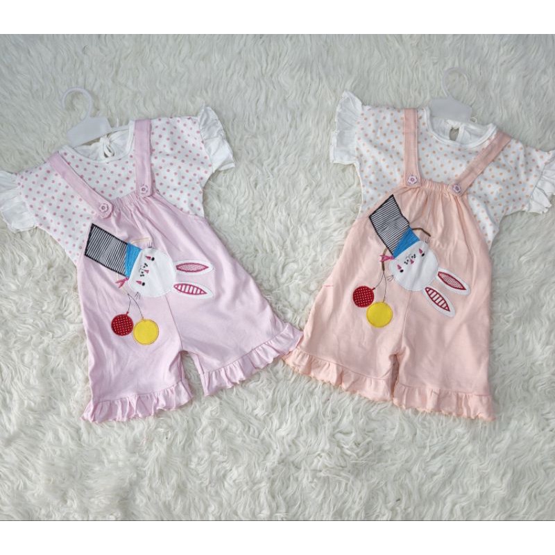 baju bayi perempuan sett OVERALL CELANA baby girl