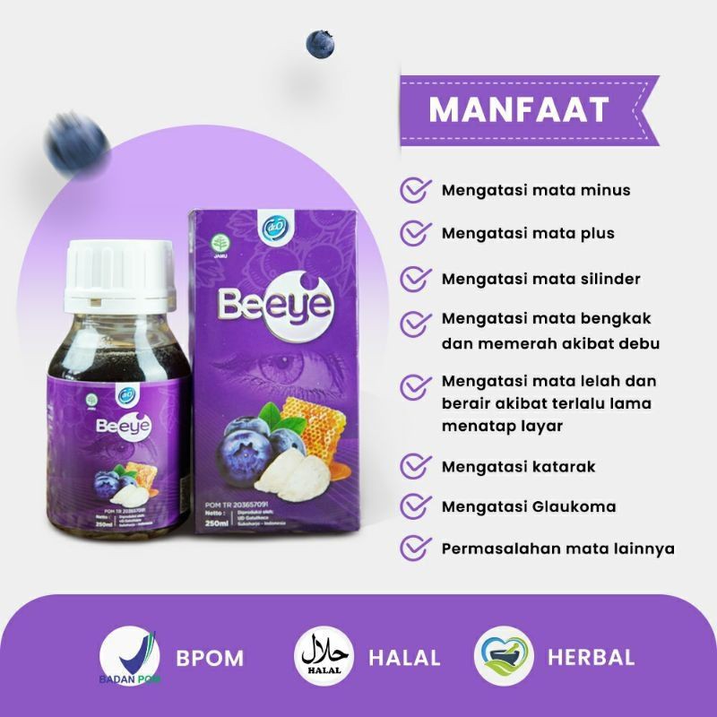 Madu Beeye 250ml obat mata minus plus silinder katarak glaukoma petrigium rabun bukan Madu Vitomata