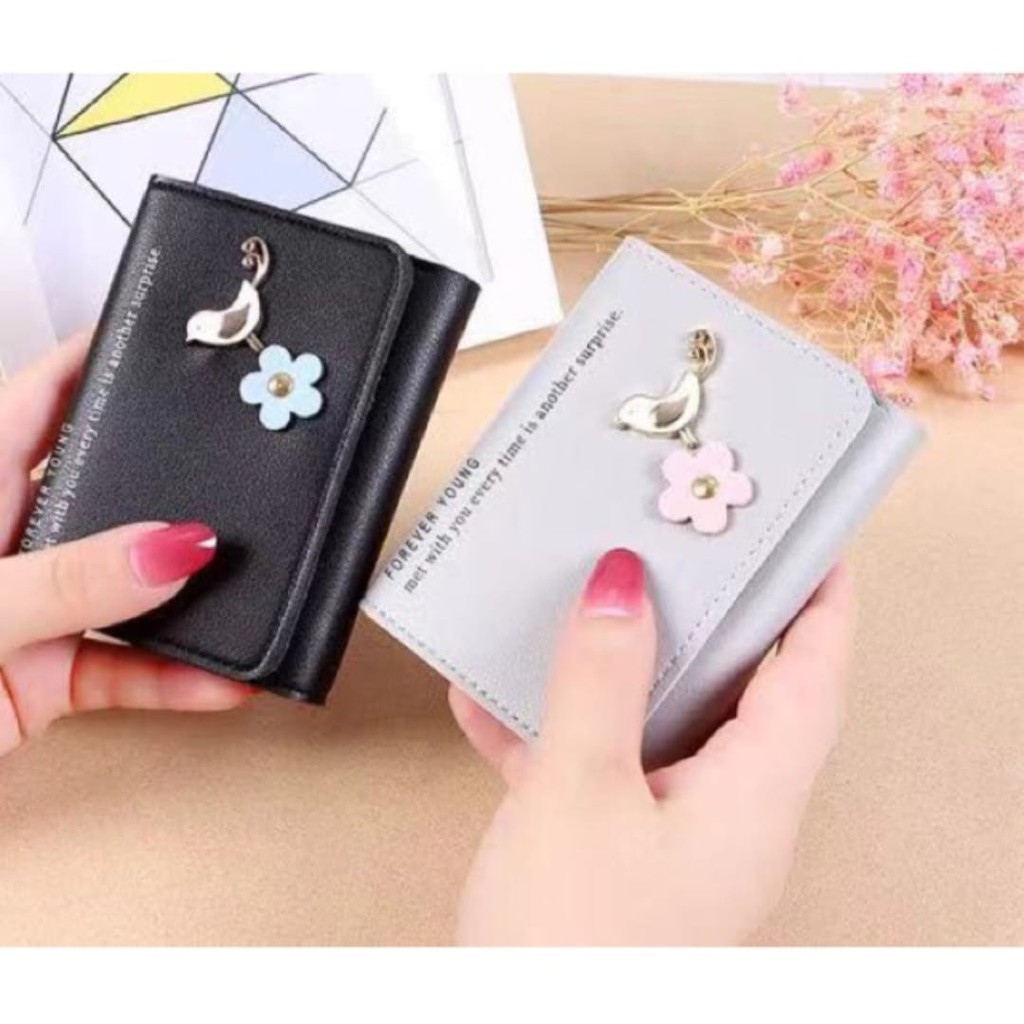 ♥ TMALL88♥ DOMPET LIPAT MINI WANITA / HIAS FLOWER &amp; BIRD BEAUTIFUL A30