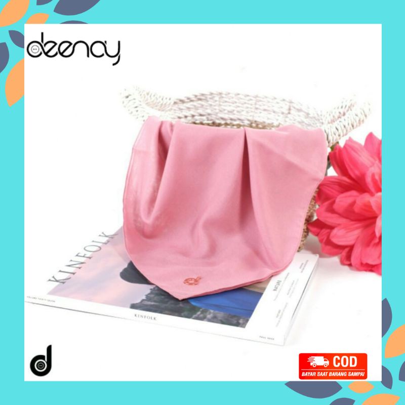 (COD)KERUDUNG HIJAB DENAY DEENAY  DENAI POLOS LIZA ORI WARNA DUSTY PINK TERBARU SEGI EMPAT