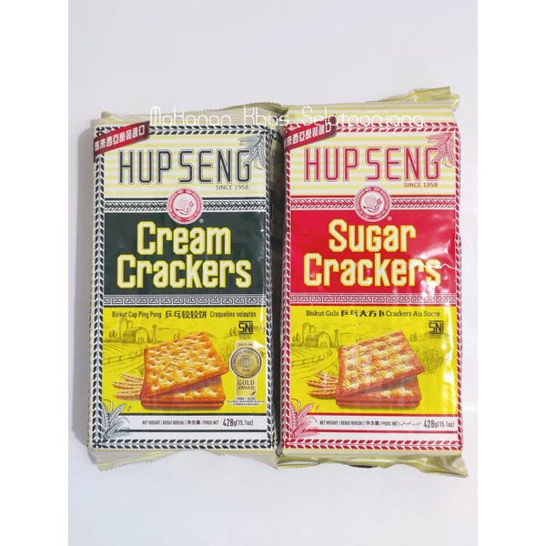

Biskuit Hup Seng Cap Ping Pong Cream Crackers & Sugar Crackers 428gam