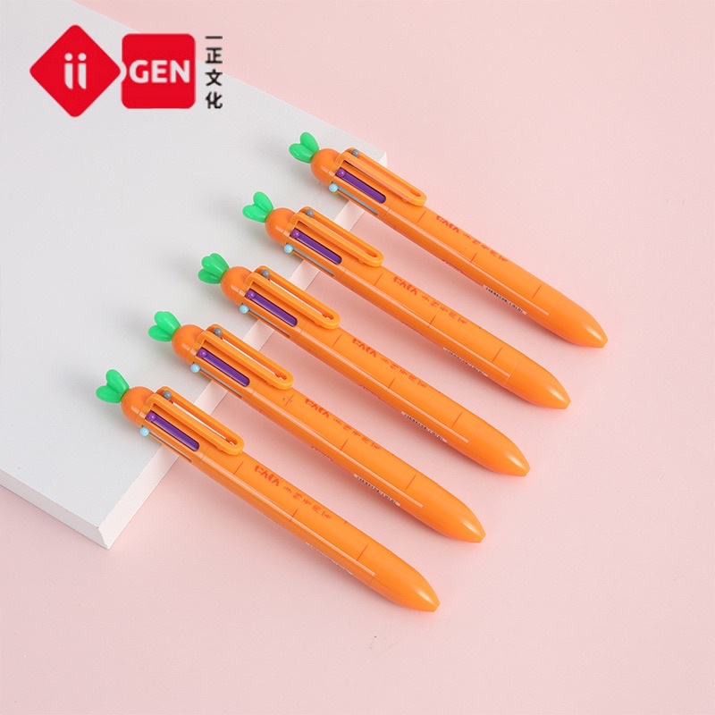 

YY-2 Pena Wortel Carrot 6warna Pulpen Lucu Unik Pen Fancy