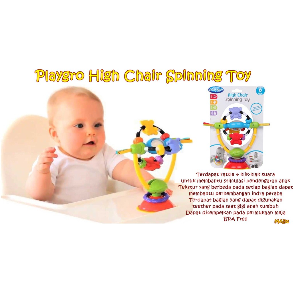 Mai51 Playgro High Chair Spinning Toy Mainan Kursi Makan Mainan Anak Shopee Indonesia