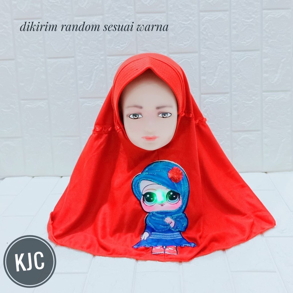 KIANJAYACOLLECTION89 - HIJAB JILBAB ANAK PEREMPUAN LED BISA NYALA LUCU PALING MURAH !!!