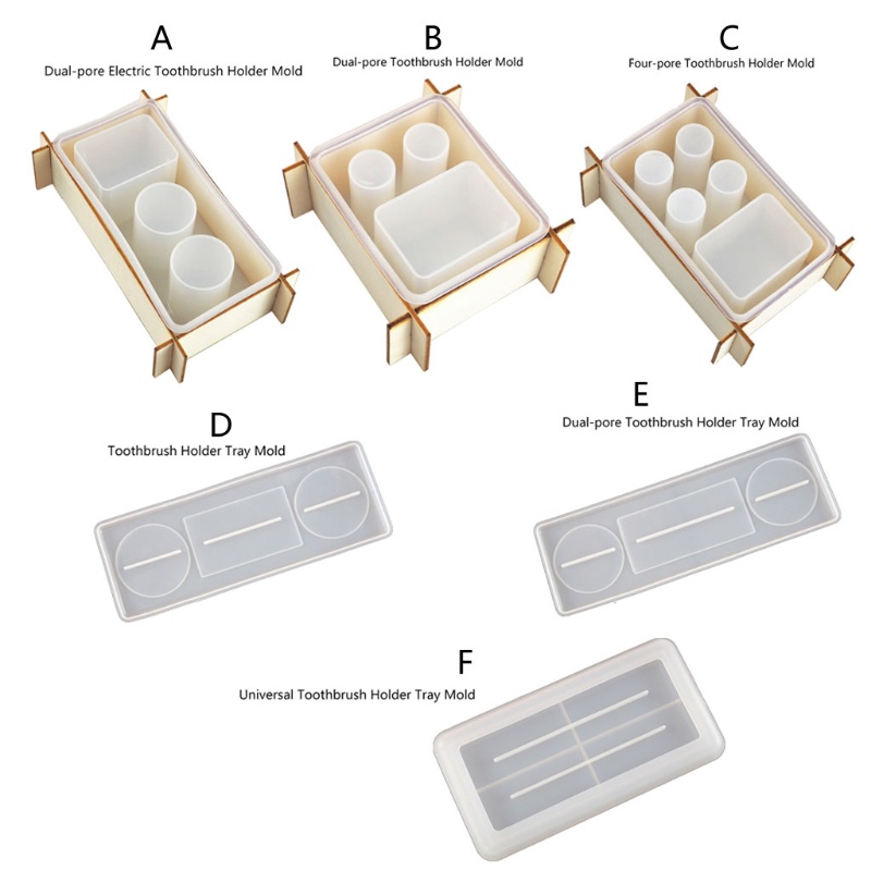 SIY  Electric Toothbrush Razor Holder Resin Mold Toothbrush Holder Trays Resin Molds