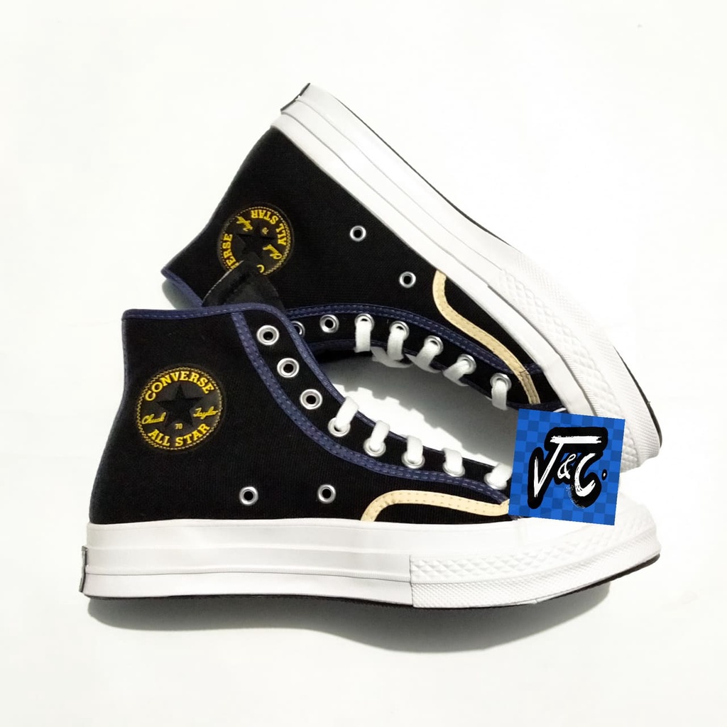 Converse Chuck 70 70s Varsity Hybrid Texture Recycled Pop Binding Hi Black