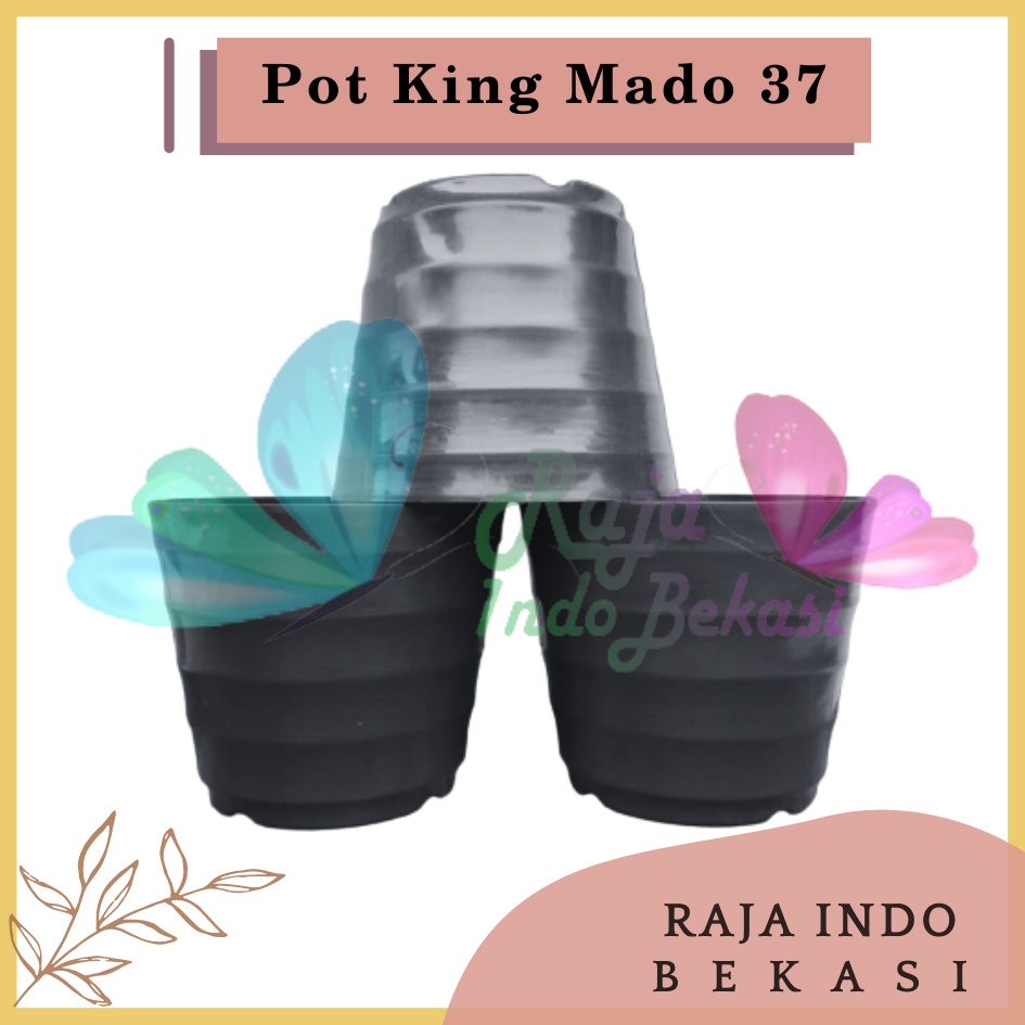 Rajaindobekasi Pot King Mado 37 Hitam Diameter Atas 30 Cm Garden Of Love Pot Plastik Besar Jumbo 40 50 60 Cm Untuk Tanaman Murah Grosir
