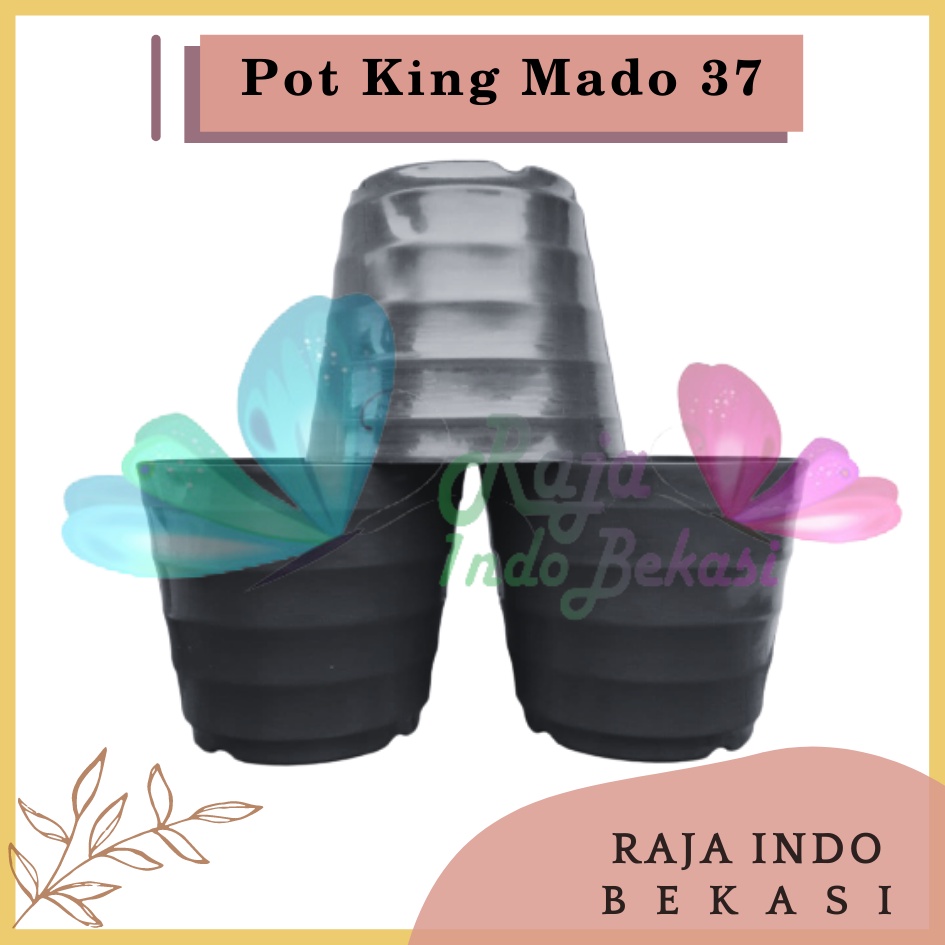 Pot King Mado 37 Hitam Diameter Atas 30 Cm Garden Of Love Pot Plastik Besar Jumbo 40 50 60 Cm Untuk Tanaman Murah Grosir