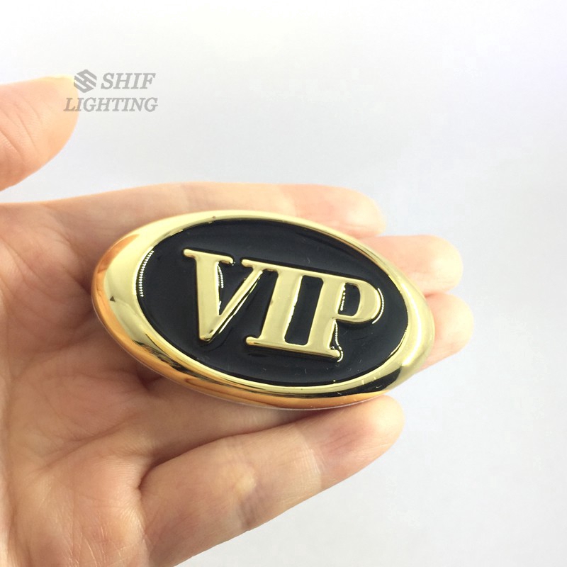 1Pc Stiker Emblem / Badge Logo VIP Bahan Metal untuk Body Mobil