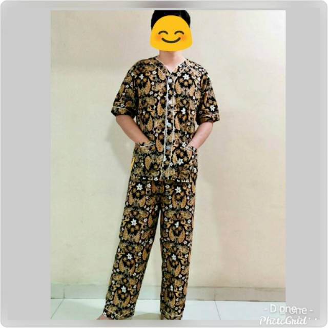 Baju tidur batik laki-laki M dan L