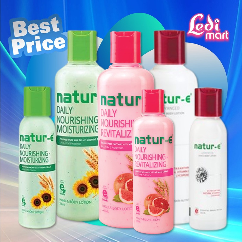 ORIGINAL Natur-E 300 IU Revitalizing Hand Body Lotion Isi 100ml &amp; 245ml / Natur E / LEDI MART