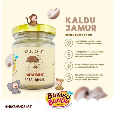 BUMBU BUNDA by Elia Kaldu MPASI Bayi Homemade Kaldu Non MSG Kaldu Jamur Slow Cooker Food Powder 50 gram MPASI Bayi Kaldu Pawon ibun Kaldu Maseko Kaldu AIKO Kaldu Bumboo Kaldu Alsultan MPASI