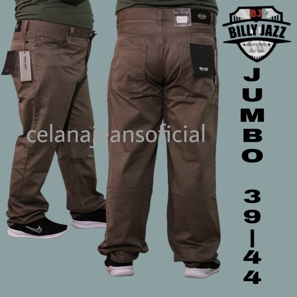 Celana Kanvas Bige Size Jumbo Original Billy Jazz Casual / Casual Pria Terkini 2025 Hight Quality