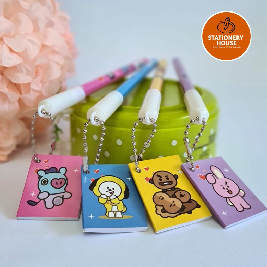 

PULPEN GANTUNGAN RANTAI NOTES / GEL PEN NOTES / GEL PEN KPOP / GEL PEN BTS / PENA KARAKTER 0.5MM