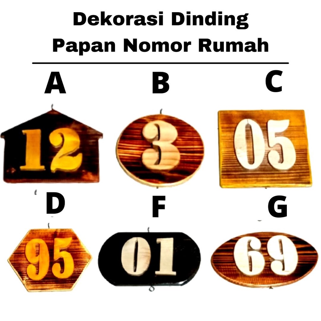 PAPAN NOMOR RUMAH,BAHAN KAYU JATI BELANDA,AWET DAN TAHAN DENGAN SEGALA CUACA ,DEKORASI DINDING,