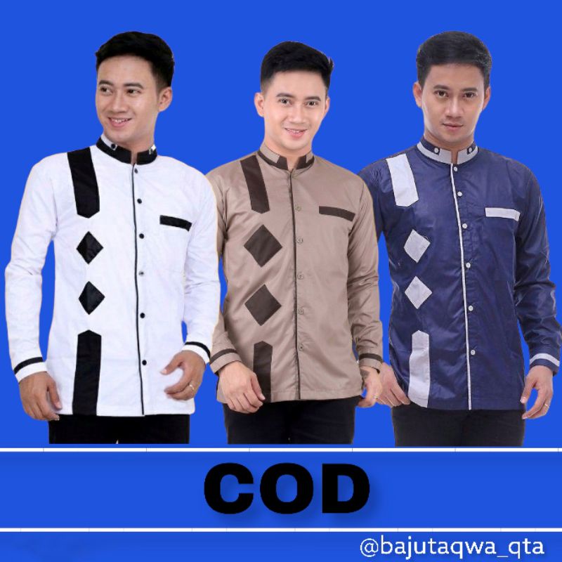 BAJU KOKO LENGAN PANJANG BAJU MUSLIM LENGAN PANJANG Baju koko baju muslim baju lebaran koko