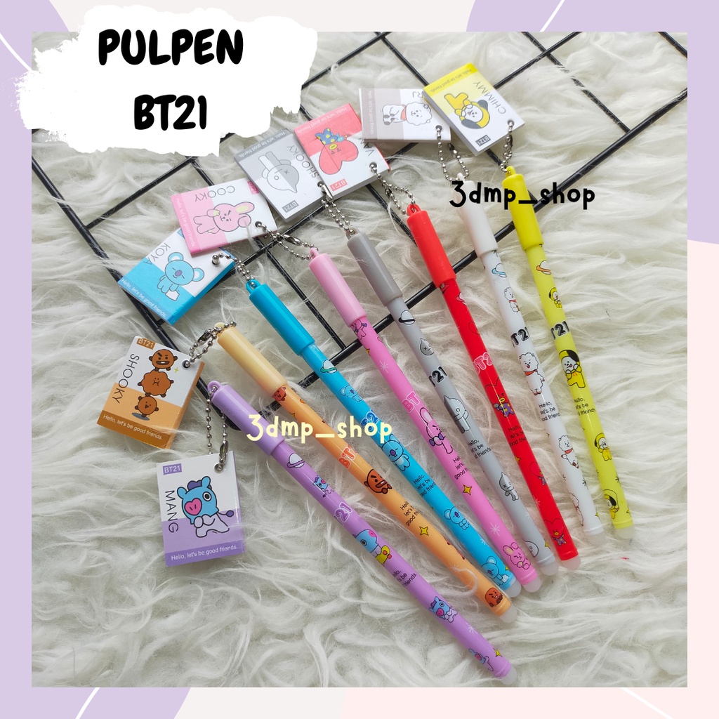 Pulpen BT21 BTS cooky tata koya rj shooky