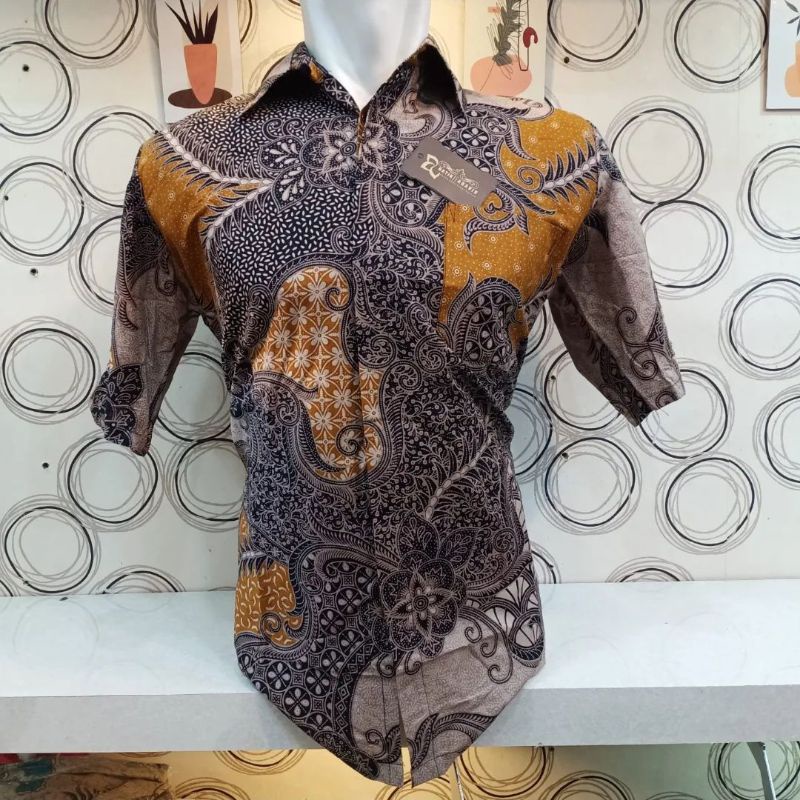 KEMEJA BATIK LENGAN PENDEK PANJANG KATUN FULL M L XL XXL GOSEND COD PENGIRIM BANDUNG MODEL TERKINI M L XL XXL