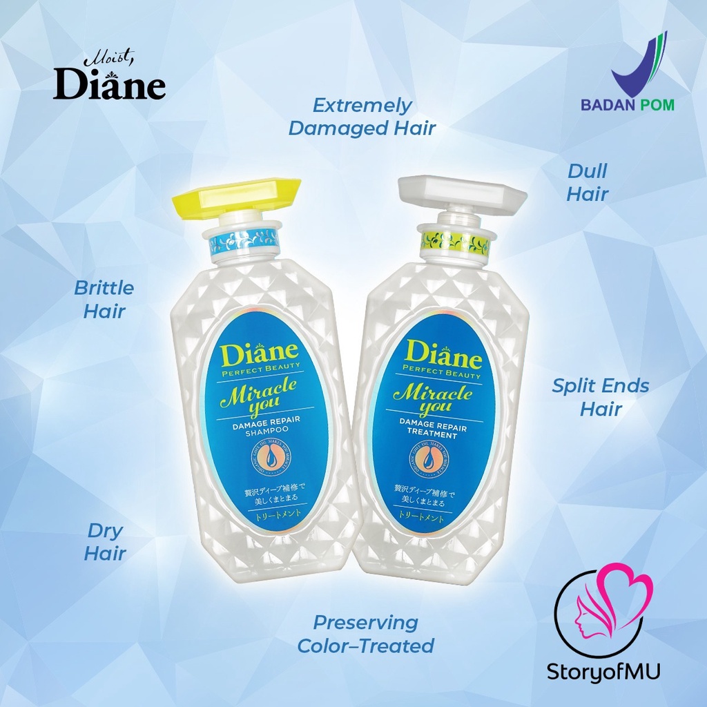 MOIST DIANE Shampoo / Conditioner Treatment Miracle You Perfect Beauty Extra 450ml-1